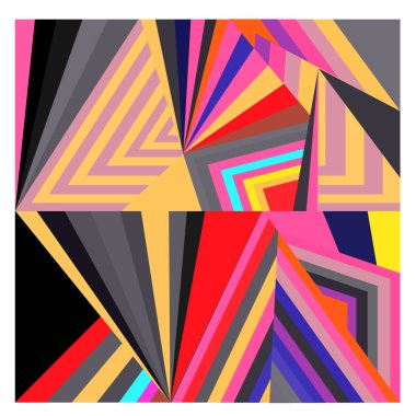 Kaynak için vektör renkli geometrik ve eğri arkaplan deseni