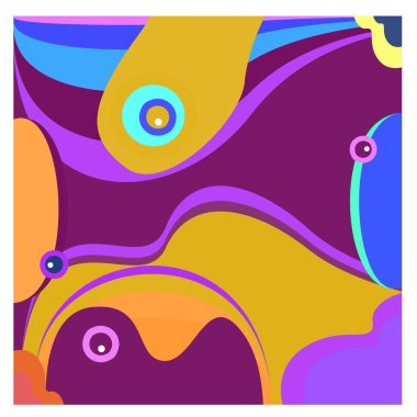 Kaynak için vektör renkli geometrik ve eğri arkaplan deseni