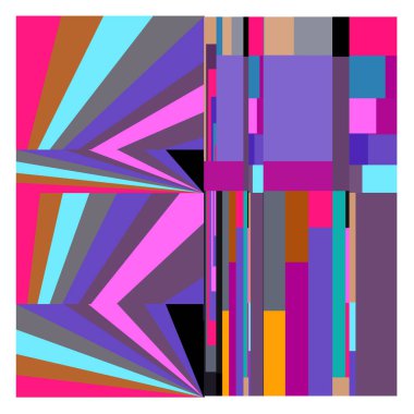 Kaynak için vektör renkli geometrik ve eğri arkaplan deseni