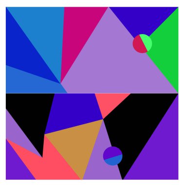 Kaynak için vektör renkli geometrik ve eğri arkaplan deseni