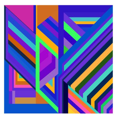 Kaynak için vektör renkli geometrik ve eğri arkaplan deseni