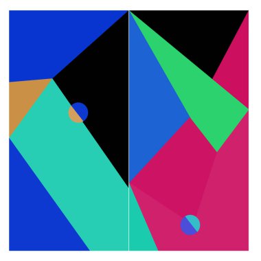 Kaynak için vektör renkli geometrik ve eğri arkaplan deseni