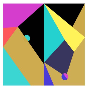 Kaynak için vektör renkli geometrik ve eğri arkaplan deseni