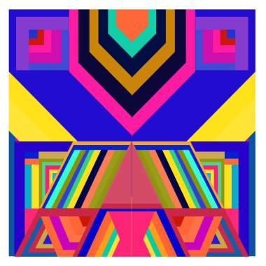 Kaynak için vektör renkli geometrik ve eğri arkaplan deseni