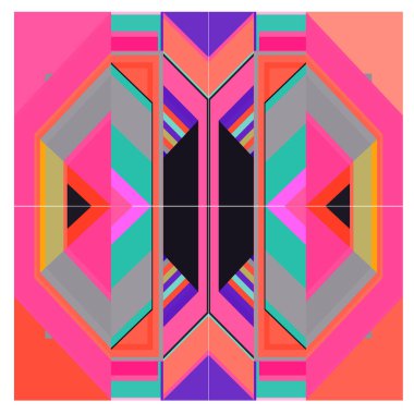 Kaynak için vektör renkli geometrik ve eğri arkaplan deseni