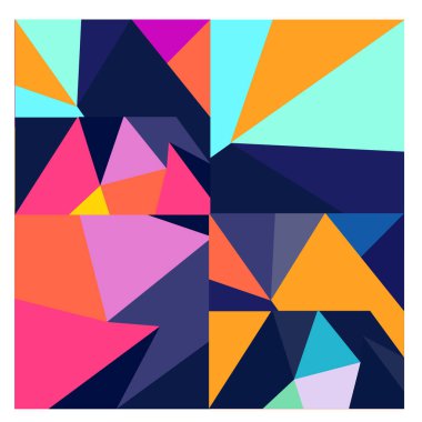 Kaynak için vektör renkli geometrik ve eğri arkaplan deseni