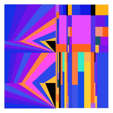 Kaynak için vektör renkli geometrik ve eğri arkaplan deseni