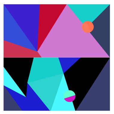 Kaynak için vektör renkli geometrik ve eğri arkaplan deseni