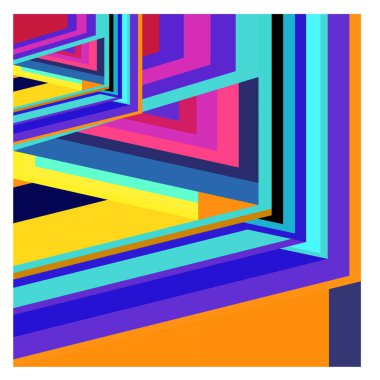 Kaynak için vektör renkli geometrik ve eğri arkaplan deseni