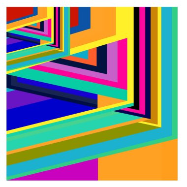 Kaynak için vektör renkli geometrik ve eğri arkaplan deseni