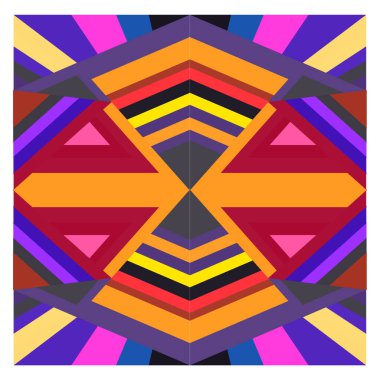 Kaynak için vektör renkli geometrik ve eğri arkaplan deseni