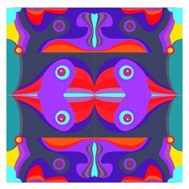 Kaynak için vektör renkli geometrik ve eğri arkaplan deseni