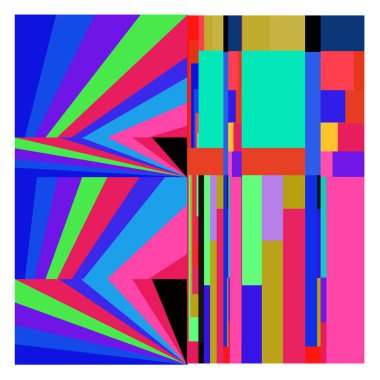 Kaynak için vektör renkli geometrik ve eğri arkaplan deseni