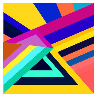 Kaynak için vektör renkli geometrik ve eğri arkaplan deseni