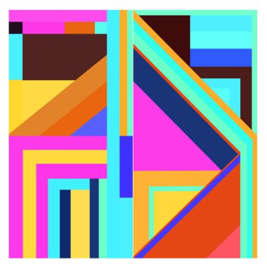 Kaynak için vektör renkli geometrik ve eğri arkaplan deseni