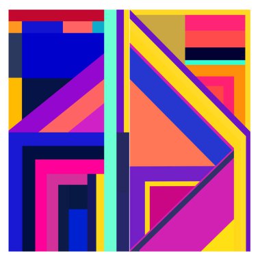 Kaynak için vektör renkli geometrik ve eğri arkaplan deseni