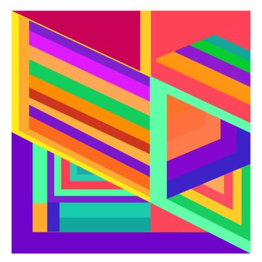 Kaynak için vektör renkli geometrik ve eğri arkaplan deseni