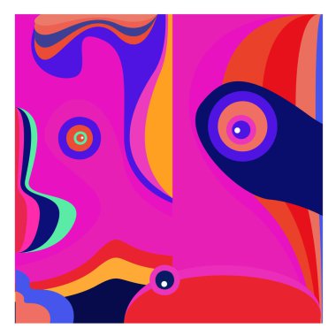 Kaynak için vektör renkli geometrik ve eğri arkaplan deseni