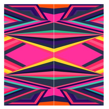 Kaynak için vektör renkli geometrik ve eğri arkaplan deseni