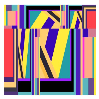 Kaynak için vektör renkli geometrik ve eğri arkaplan deseni