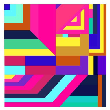 Kaynak için vektör renkli geometrik ve eğri arkaplan deseni