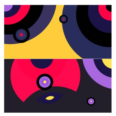 Kaynak için vektör renkli geometrik ve eğri arkaplan deseni