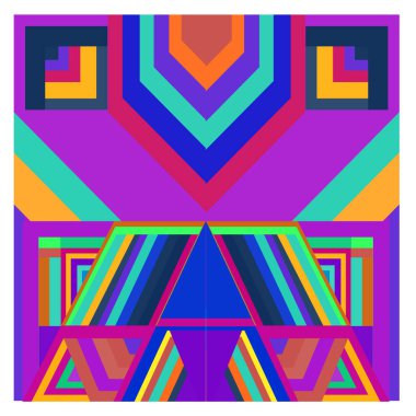 Kaynak için vektör renkli geometrik ve eğri arkaplan deseni