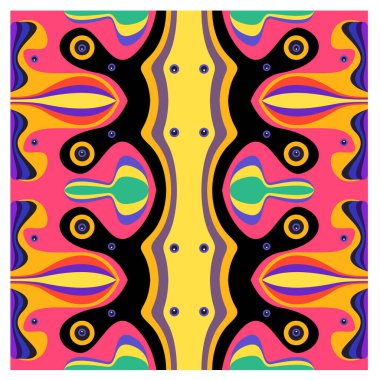 Kaynak için vektör renkli geometrik ve eğri arkaplan deseni