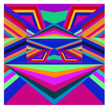 Kaynak için vektör renkli geometrik ve eğri arkaplan deseni