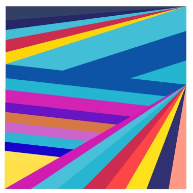 Kaynak için vektör renkli geometrik ve eğri arkaplan deseni