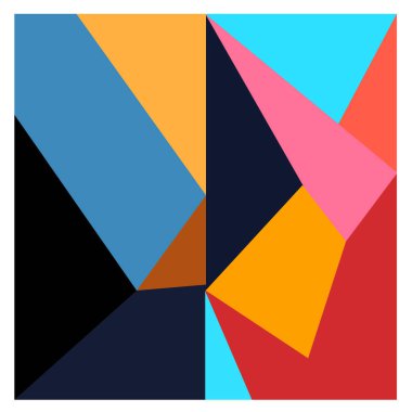 Kaynak için vektör renkli geometrik ve eğri arkaplan deseni