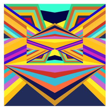 Kaynak için vektör renkli geometrik ve eğri arkaplan deseni