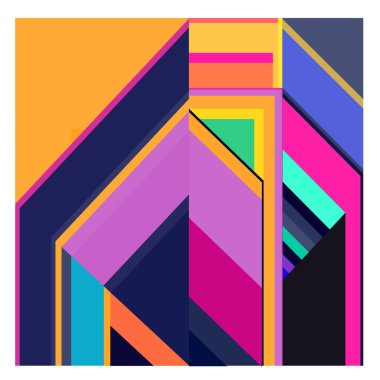 Kaynak için vektör renkli geometrik ve eğri arkaplan deseni