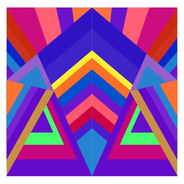 Kaynak için vektör renkli geometrik ve eğri arkaplan deseni