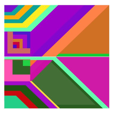 Kaynak için vektör renkli geometrik ve eğri arkaplan deseni