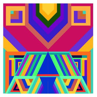 Kaynak için vektör renkli geometrik ve eğri arkaplan deseni