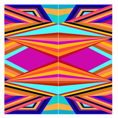 Kaynak için vektör renkli geometrik ve eğri arkaplan deseni