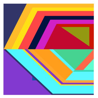 Kaynak için vektör renkli geometrik ve eğri arkaplan deseni