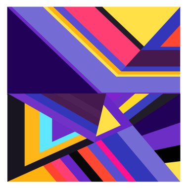 Kaynak için vektör renkli geometrik ve eğri arkaplan deseni