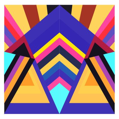 Kaynak için vektör renkli geometrik ve eğri arkaplan deseni