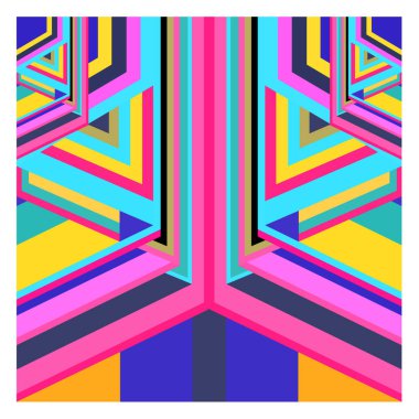 Kaynak için vektör renkli geometrik ve eğri arkaplan deseni