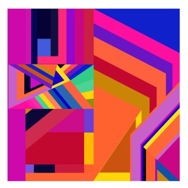 Kaynak için vektör renkli geometrik ve eğri arkaplan deseni