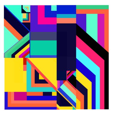 Kaynak için vektör renkli geometrik ve eğri arkaplan deseni