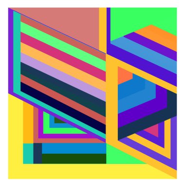 Kaynak için vektör renkli geometrik ve eğri arkaplan deseni