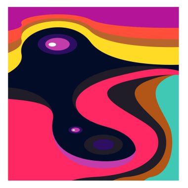 Kaynak için vektör renkli geometrik ve eğri arkaplan deseni