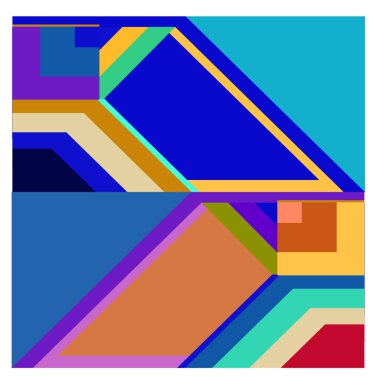 Kaynak için vektör renkli geometrik ve eğri arkaplan deseni