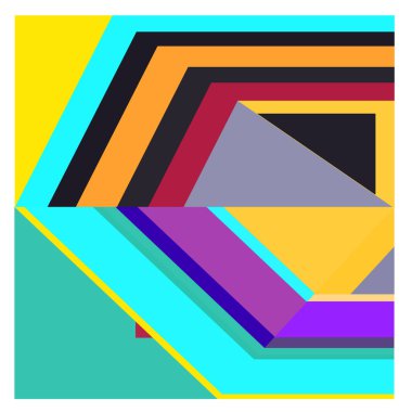 Kaynak için vektör renkli geometrik ve eğri arkaplan deseni