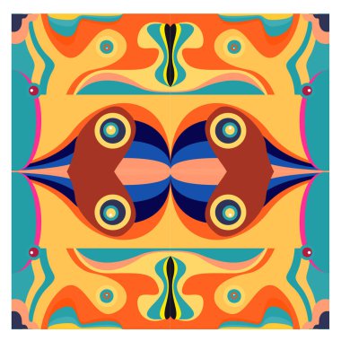 Kaynak için vektör renkli geometrik ve eğri arkaplan deseni