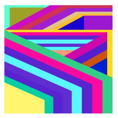 Kaynak için vektör renkli geometrik ve eğri arkaplan deseni