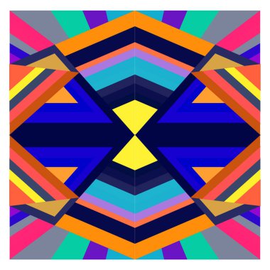 Kaynak için vektör renkli geometrik ve eğri arkaplan deseni